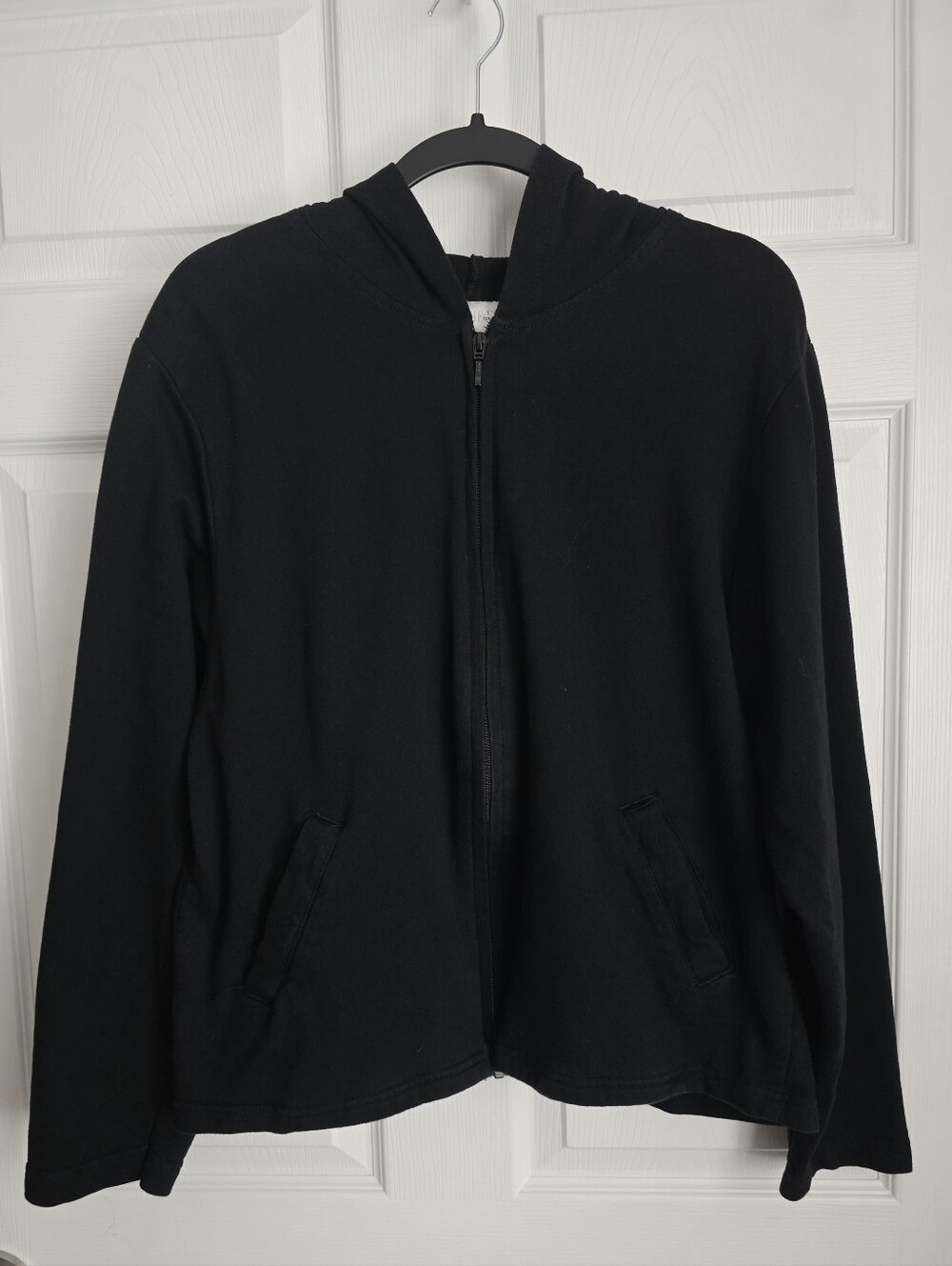 Vintage Time Out For Her Full Zip Hoodie Black 100% Cotton UFCW Union Made 2XL